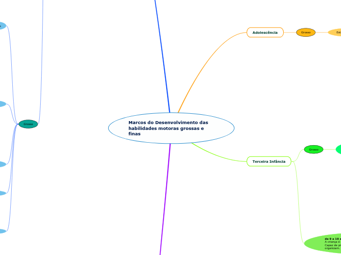 Marcos do Desenvolvimento das habilidades motoras grossas e finas