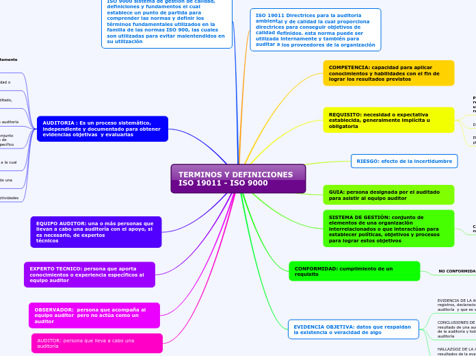 TERMINOS Y DEFINICIONES  ISO 19011 - ISO 9000