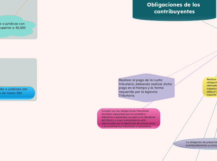 Tipos de contribuyentes y sus obligaciones de acuerdo con la legislación tributaria.