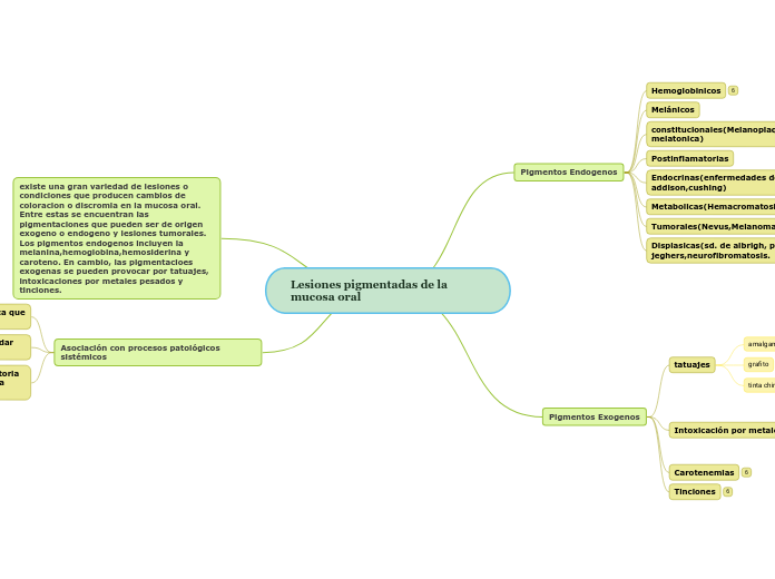 Lesiones pigmentadas de la mucosa oral