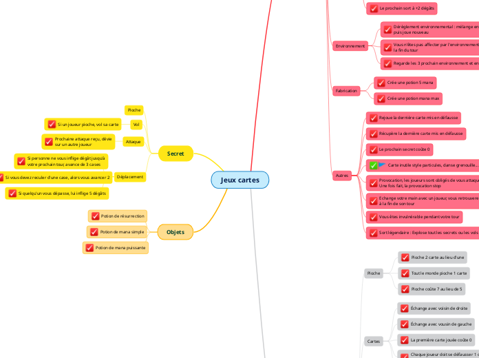 Jeux cartes avancé