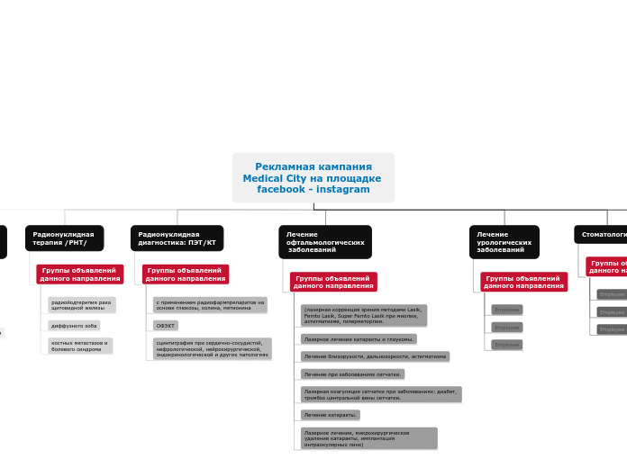 Рекламная кампания
Medical City на площадке 
facebook - instagram