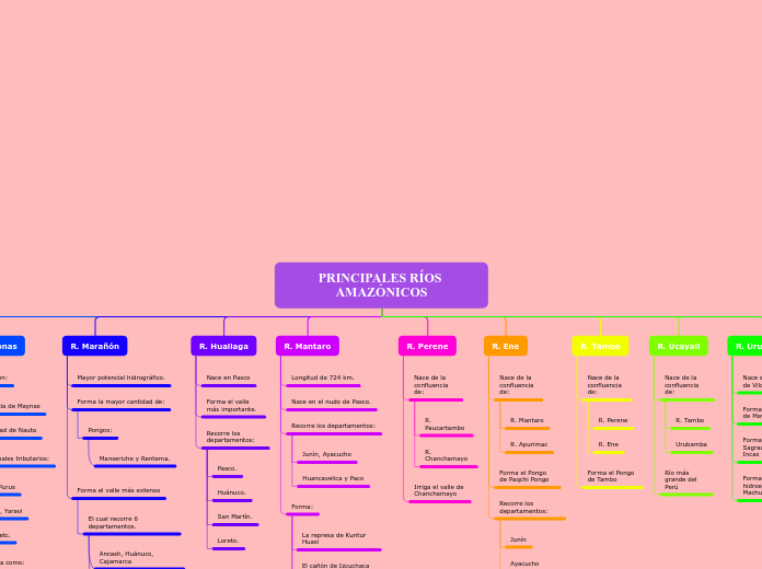PRINCIPALES RÍOS AMAZÓNICOS