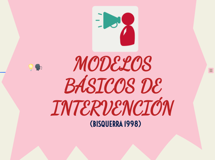 MODELOS BÁSICOS DE INTERVENCIÓN  (BISQUERRA 1998)