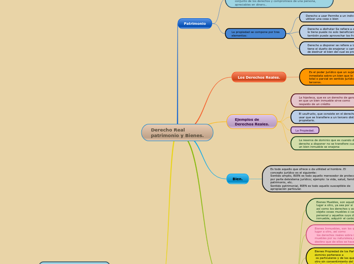 Derecho Real 
patrimonio y Bienes.