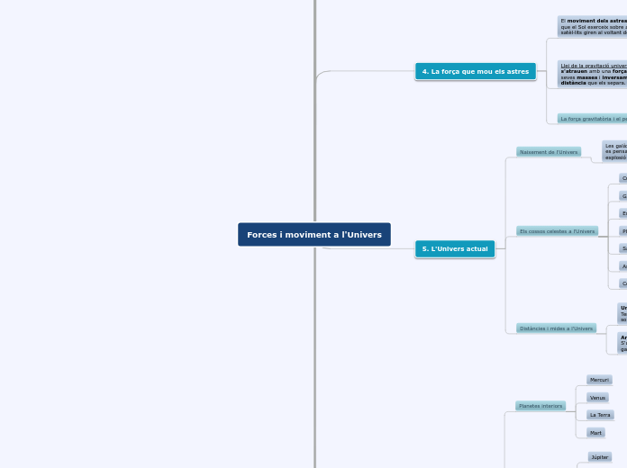 Forces i moviment a l'Univers