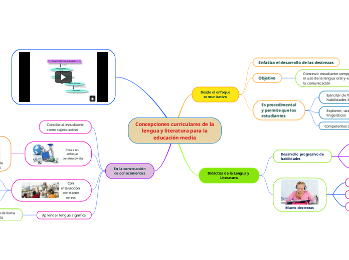 Concepciones curriculares de la
lengua y literatura para la
educación media