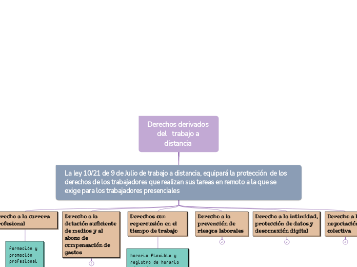 Derechos derivados del   trabajo a distancia 