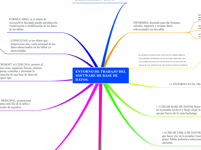 ENTORNO DE TRABAJO DEL SOFTWARE DE BASE DE DATOS.