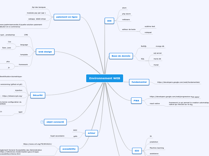 Environnement WEB