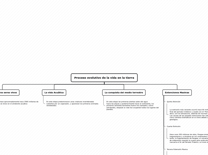 Proceso evolutivo de la vida en la tierra