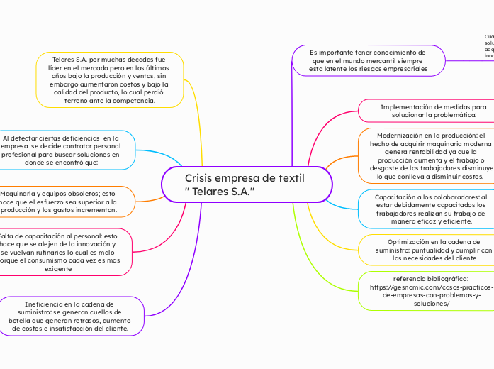 Crisis empresa de textil " Telares S.A."