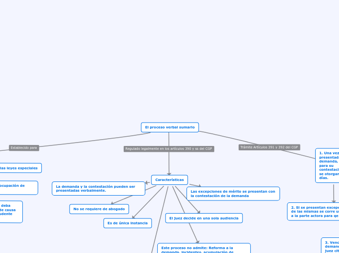 El proceso verbal sumario