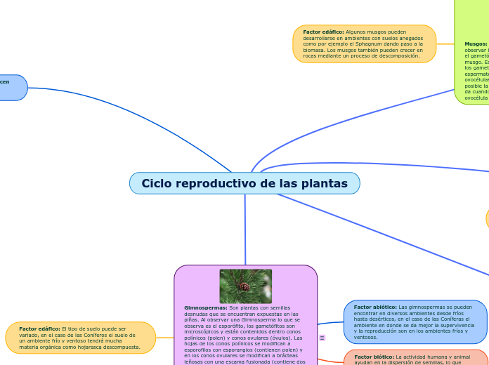 Ciclo reproductivo de las plantas