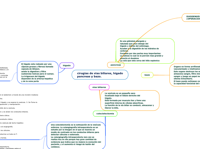 cirugias de vias biliares, higado
pancreas y bazo.