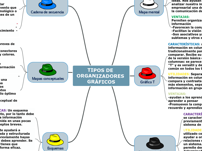 TIPOS DE ORGANIZADORES GRÁFICOS