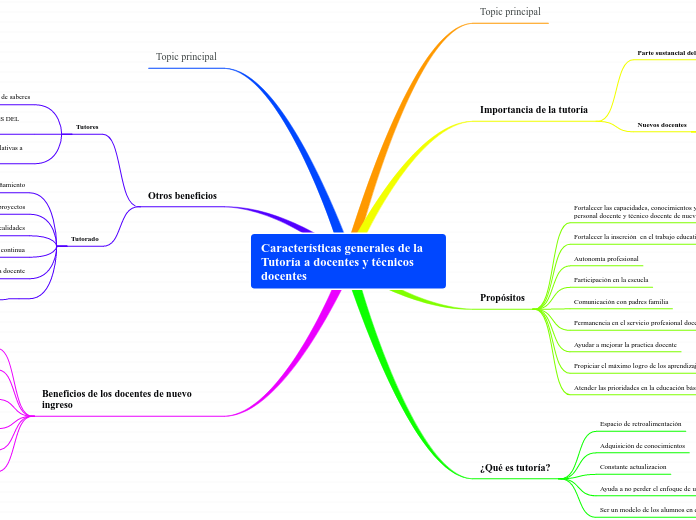 Características generales de la Tutoría a docentes y técnicos docentes