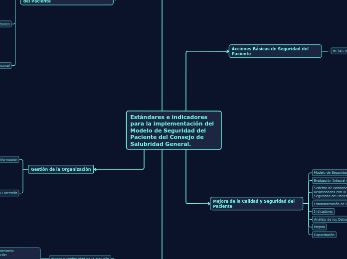 Estándares e indicadores para la implementación del Modelo de Seguridad del Paciente del Consejo de Salubridad General.