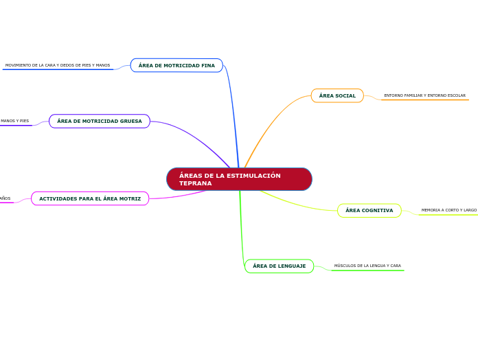 ÁREAS DE LA ESTIMULACIÓN TEPRANA