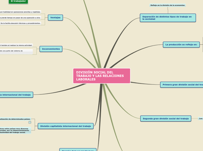 DIVISIÓN SOCIAL DEL TRABAJO Y LAS RELACIONES LABORALES