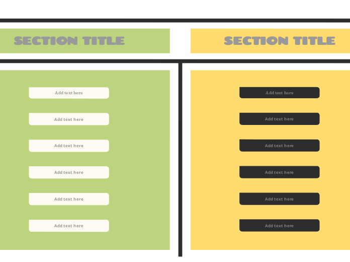 T Chart (Green & Yellow)