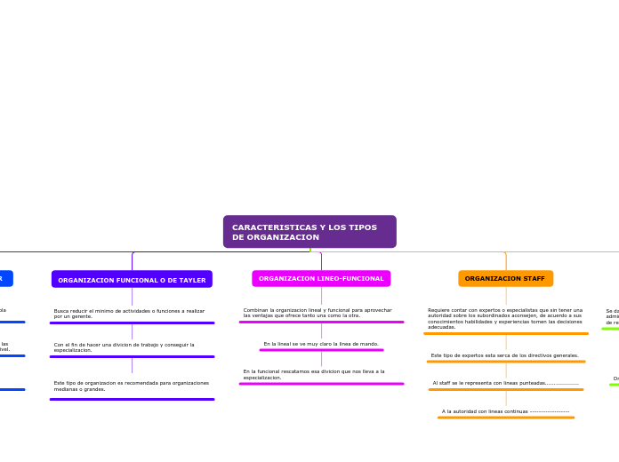 CARACTERISTICAS Y LOS TIPOS DE ORGANIZACION 1