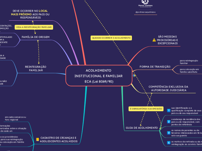 ACOLHIMENTO INSTITUCIONAL E FAMILIAR ECA (Lei 8069/90)