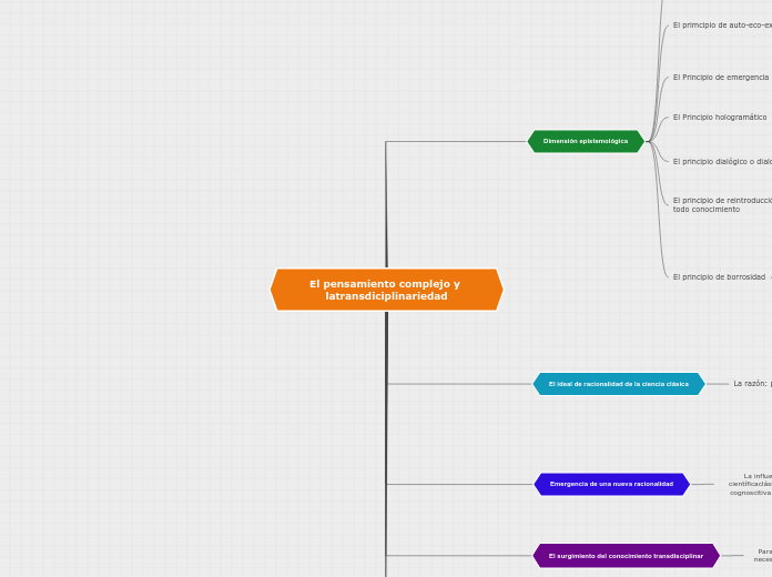 El pensamiento complejo y la transdiciplinariedad