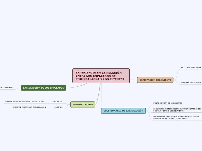 EXPERIENCIA EN LA RELACIÓN ENTRE LOS EMPLEADOS DE PRIMERA LINEA Y LOS CLIENTES