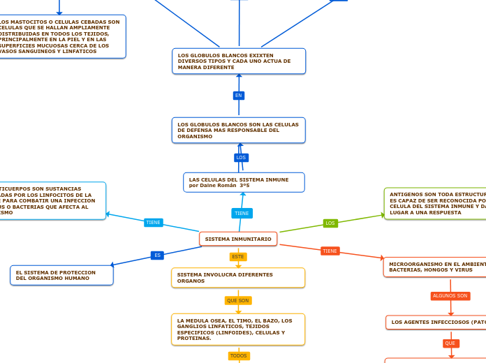 LAS CELULAS DEL SISTEMA INMUNE por Daine Román  3º5