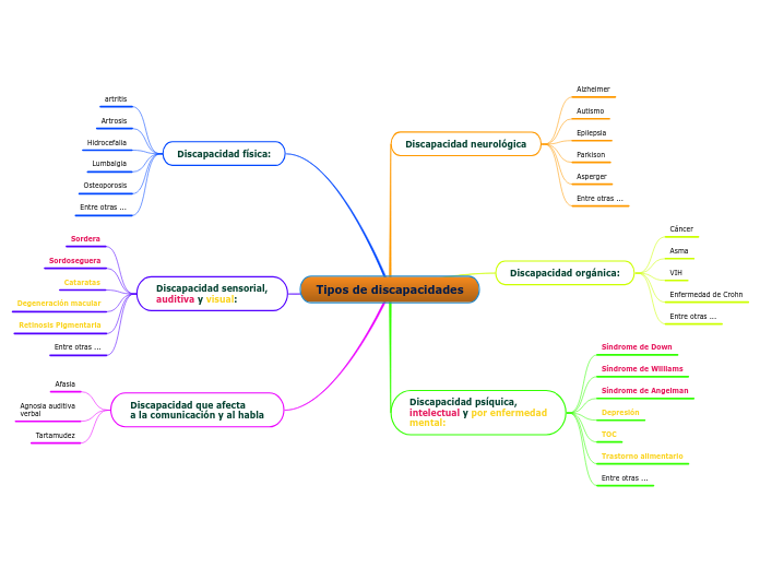 Tipos de discapacidades