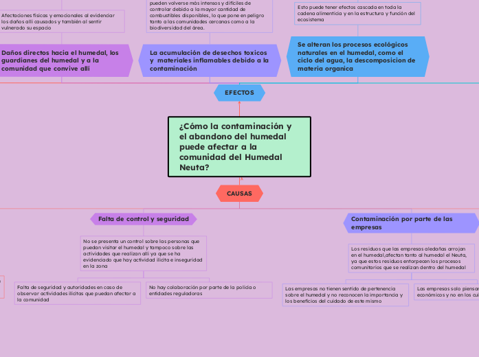 ¿Cómo la contaminación y el abandono del humedal puede afectar a la comunidad del Humedal Neuta?