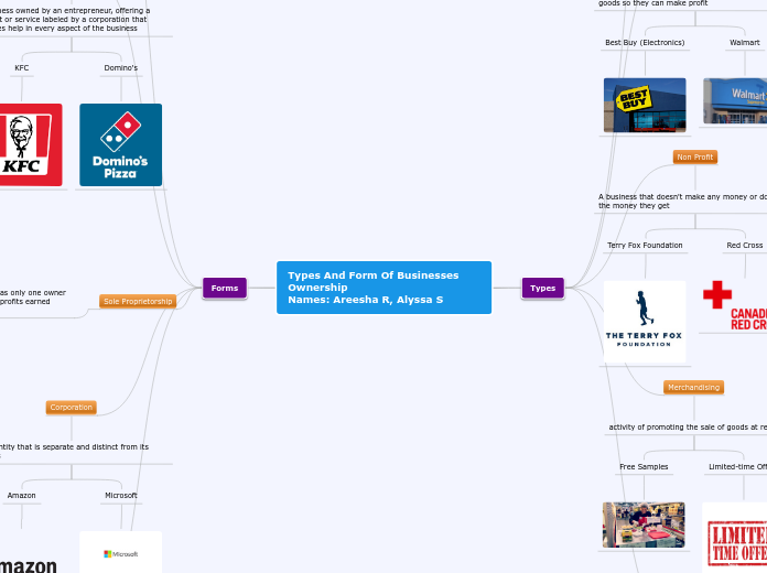 Types And Form Of Businesses OwnershipNames: Areesha R, Alyssa S
