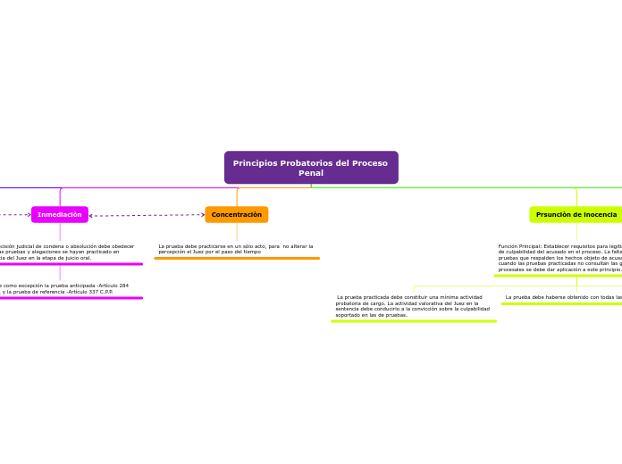 Principios Probatorios del Proceso Penal