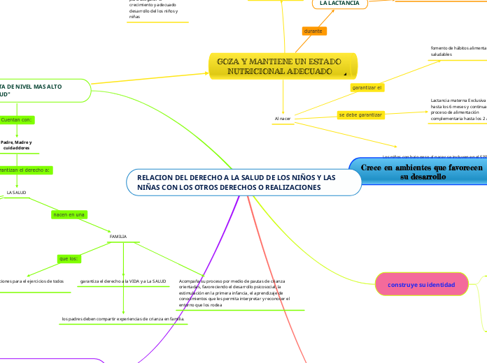 RELACION DEL DERECHO A LA SALUD DE LOS NIÑOS Y LAS NIÑAS CON LOS OTROS DERECHOS O REALIZACIONES