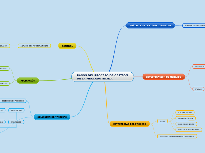 PASOS DEL PROCESO DE GESTION DE LA MERCADOTECNIA