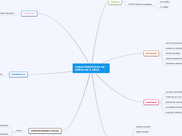 CARACTERISTICAS DE NIÑOS DE 5 AÑOS