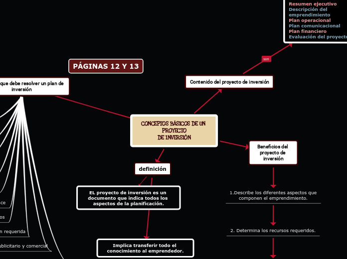 CONCEPTOS BÁSICOS DE UN PROYECTO
DE INVERSIÓN